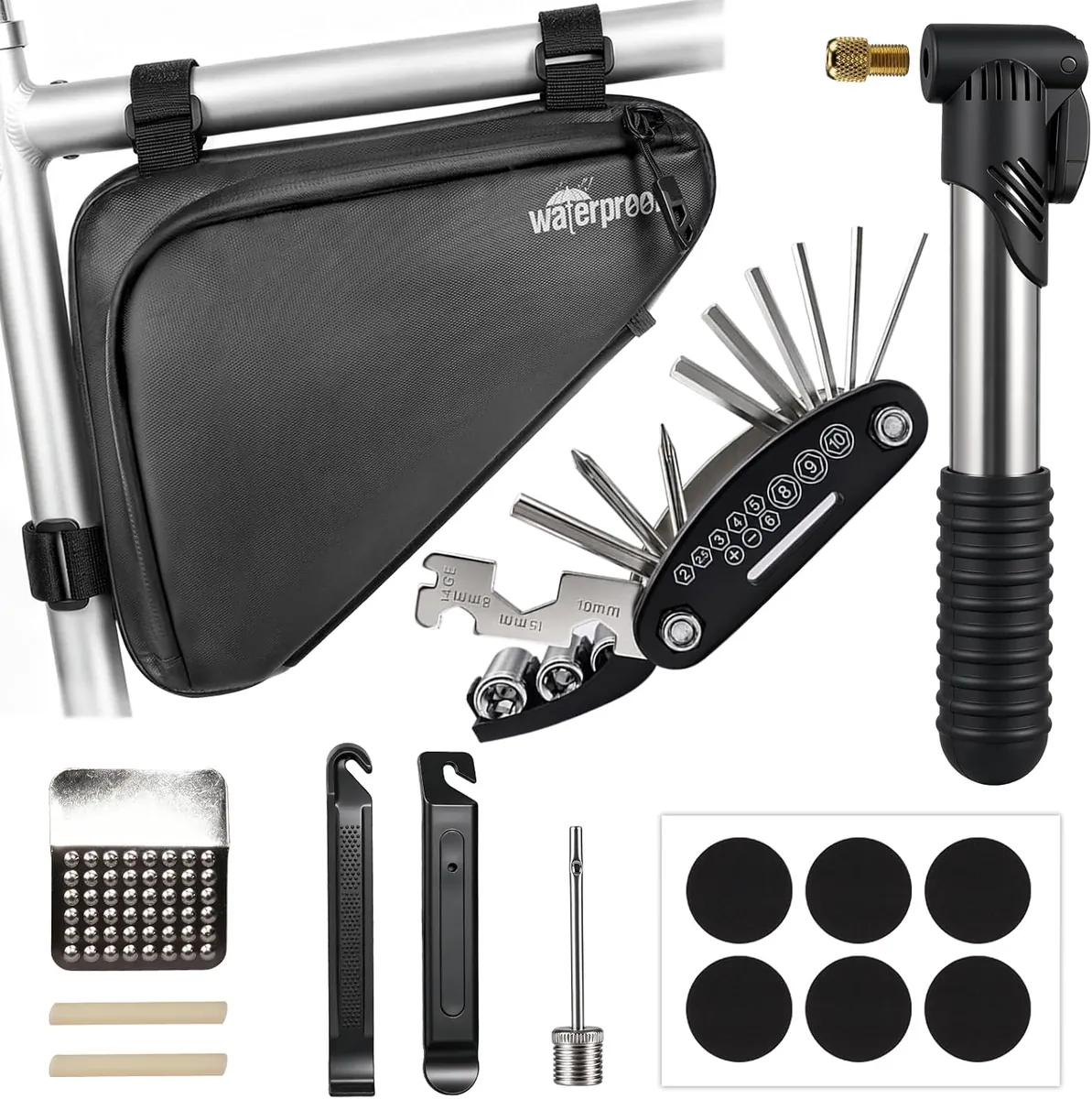 NDakter Bike Frame Bag with Repair Kit