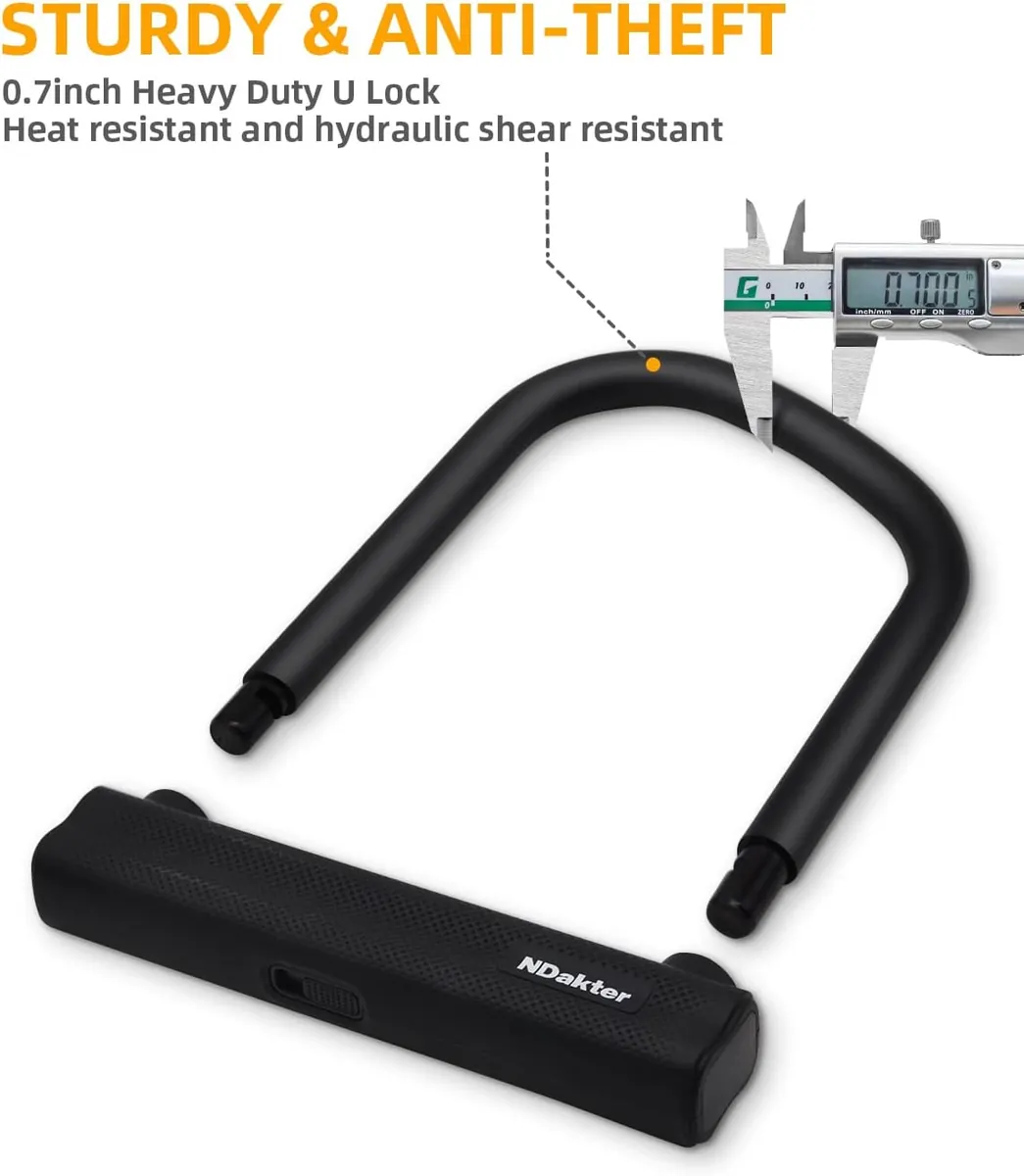 NDakter Bike Locks Heavy Duty Anti Theft 18mm Thick