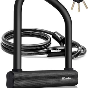 NDakter Bike Locks Heavy Duty Anti Theft, Bicycle U Lock for Ebike