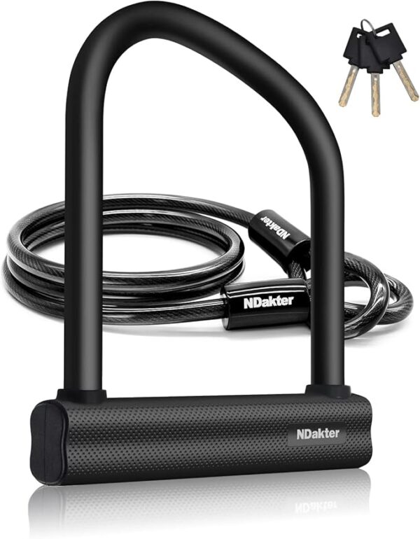 NDakter Bike Locks Heavy Duty Anti Theft, Bicycle U Lock for Ebike